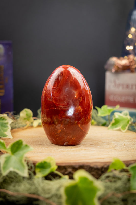 Carnelian Freeform Crystal, Polished Gemstone for Passion, Motivation, Creativity, Confidence, Sacral Chakra Healing.