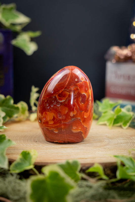 Carnelian Freeform Crystal, Polished Gemstone for Passion, Motivation, Creativity, Confidence, Sacral Chakra Healing