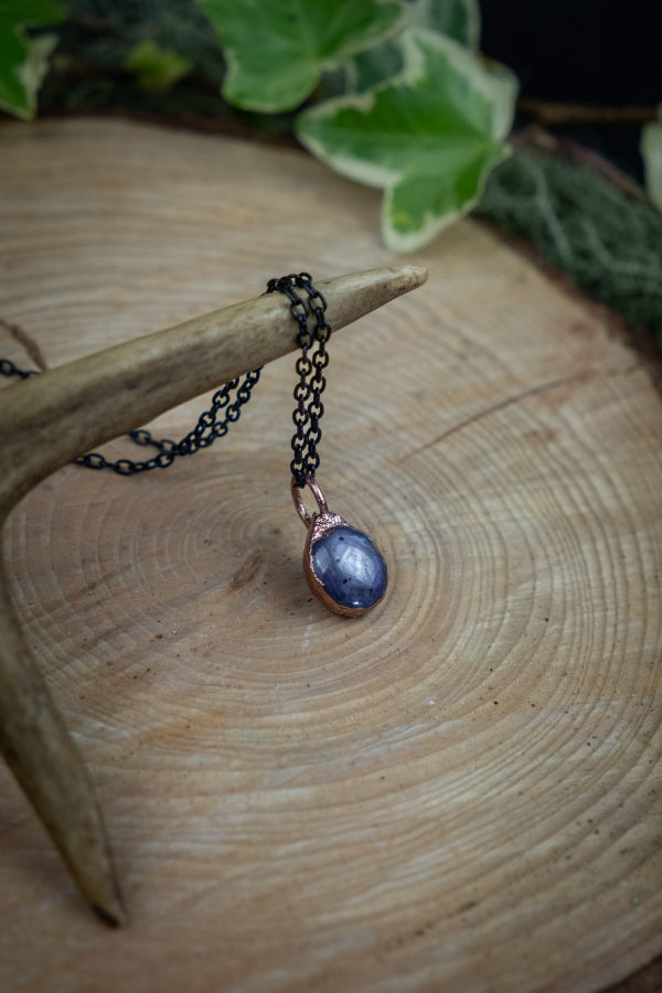 Rare Purple Star Ruby Pendant, Encased in Handcrafted Copper, Protective Gemstone for Passion Purpose and Spiritual Power