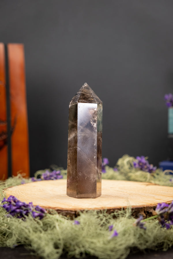 Smoky Quartz Point, Gemstone for Grounding, Natural Clarity Crystal, Root Chakra Stone, Smokey Quartz Healing Crystal