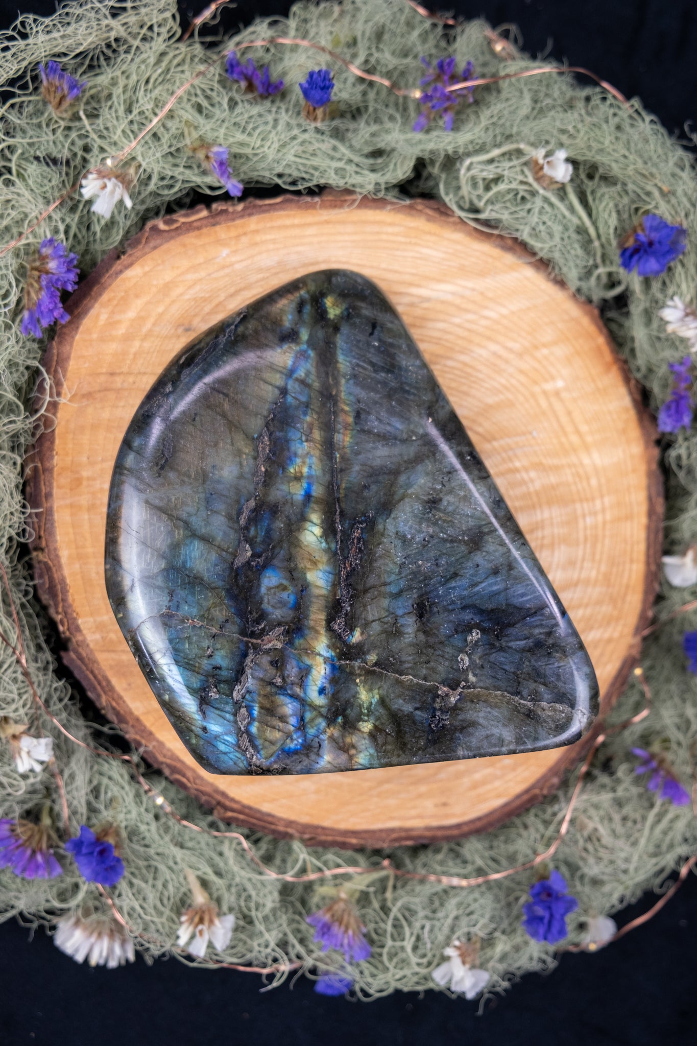 Labradorite Freeform, Double Sided Flash