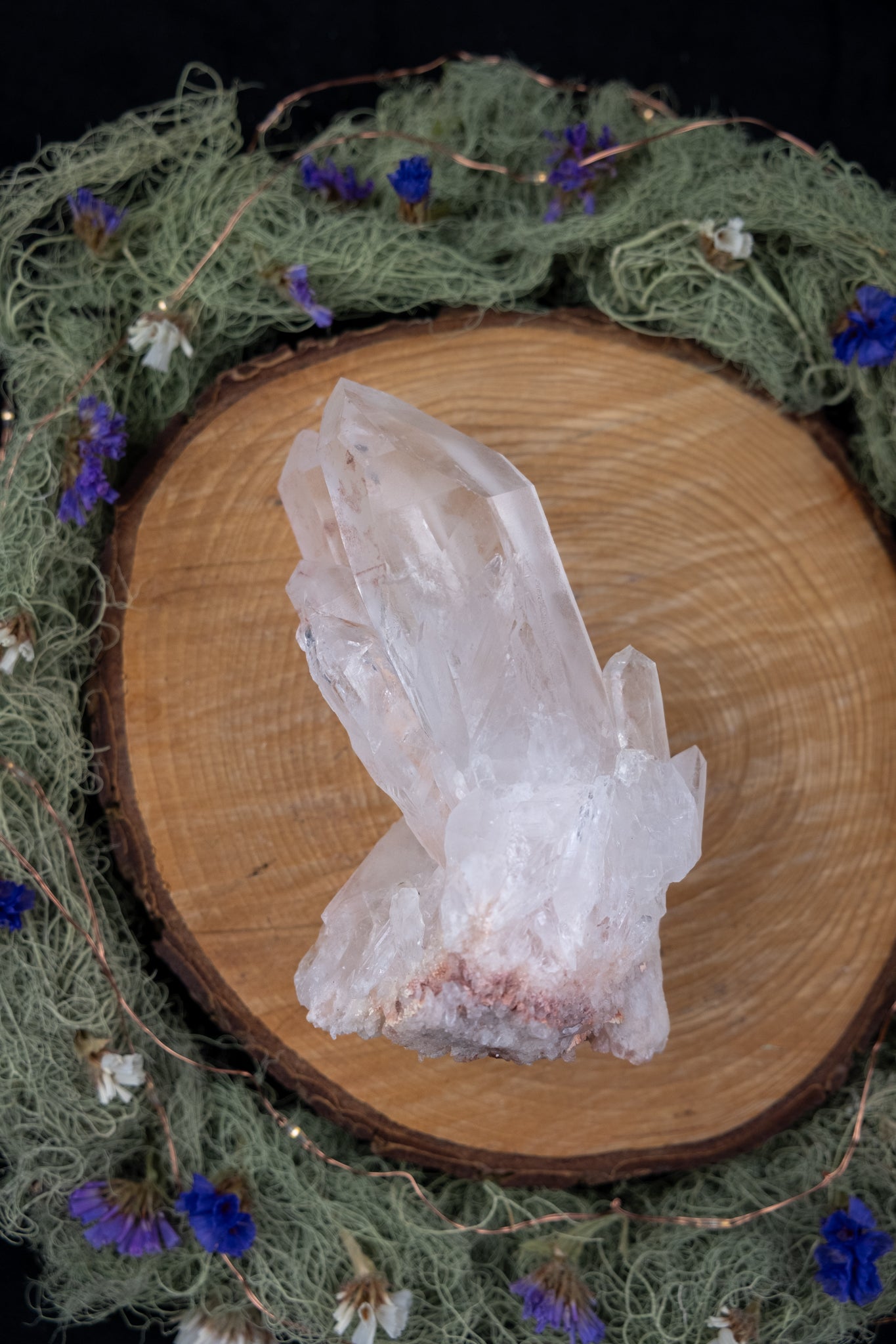 Madagascan Pink Quartz Cluster
