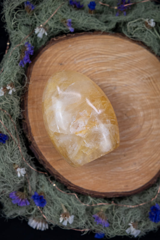 Golden Healer freeform with Girasol Quartz
