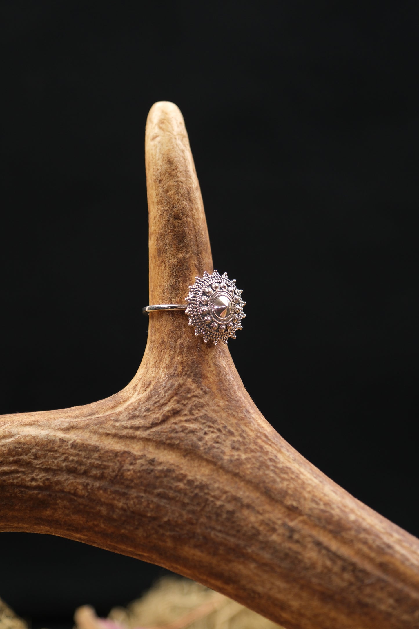 Sterling Silver Sunburst Ring