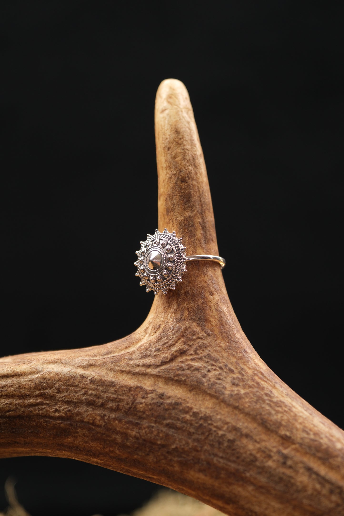 Sterling Silver Sunburst Ring