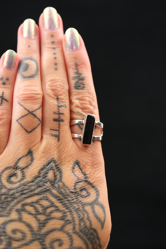Gem Tourmaline Sterling Silver Ring