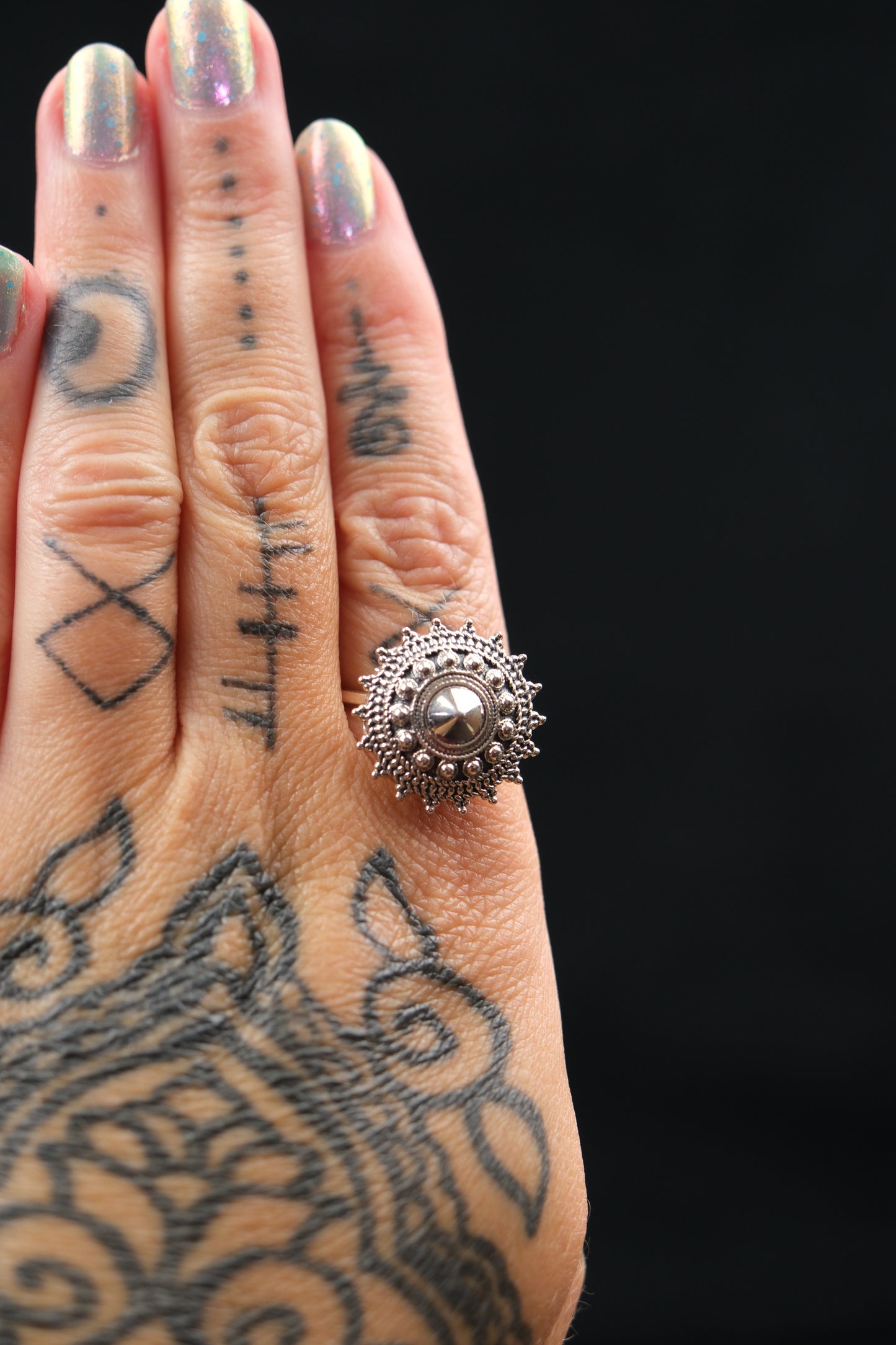 Sterling Silver Sunburst Ring