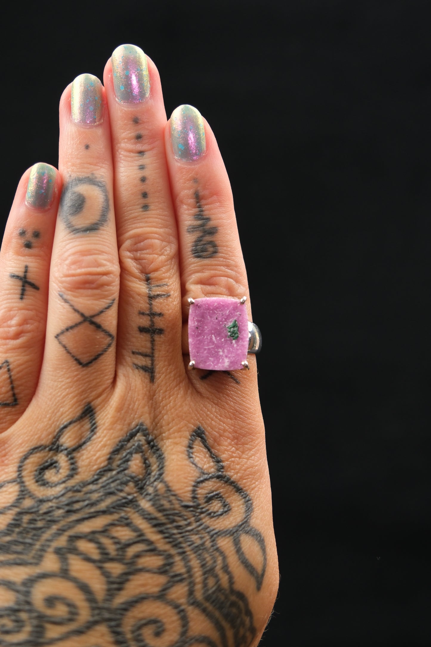 Cobaltoan Calcite Sterling Silver Ring