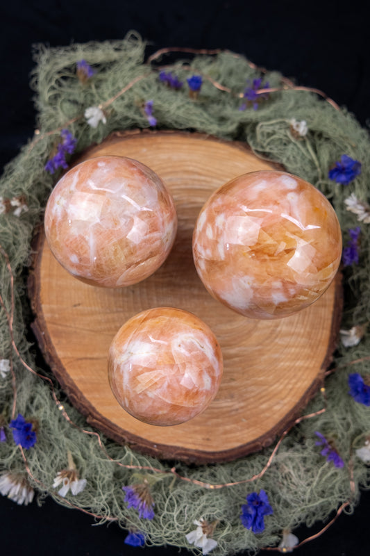 Orange Calcite Sphere