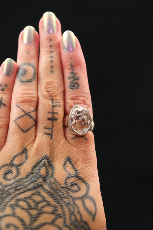 Herkimer Diamond Sterling Silver Ring