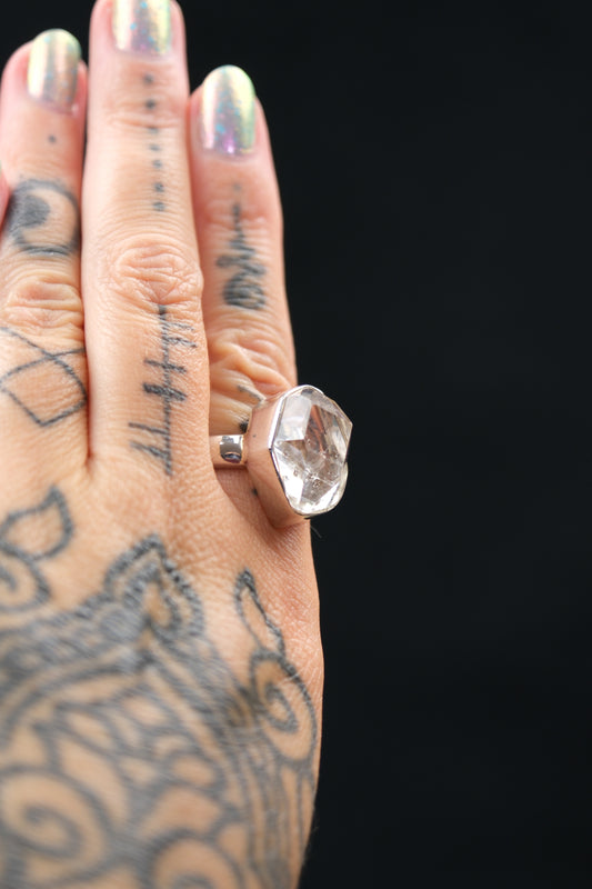 Herkimer Diamond Sterling Silver Ring