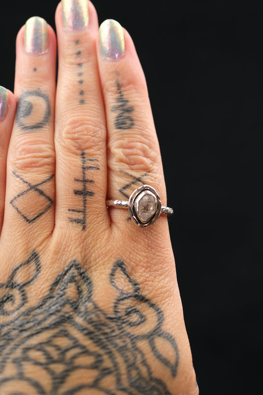Herkimer Diamond Sterling Silver Ring