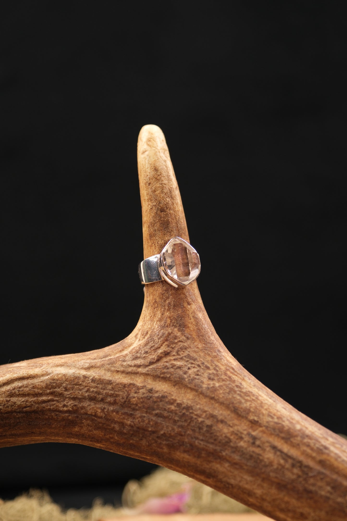 Herkimer Diamond Statement Ring