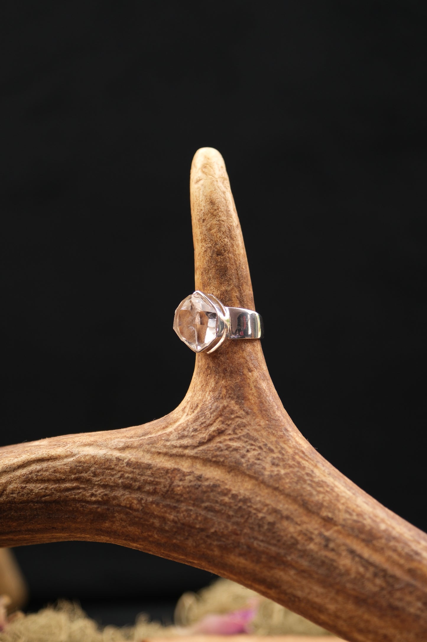 Herkimer Diamond Statement Ring