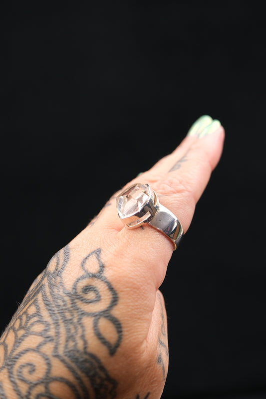 Herkimer Diamond Statement Ring