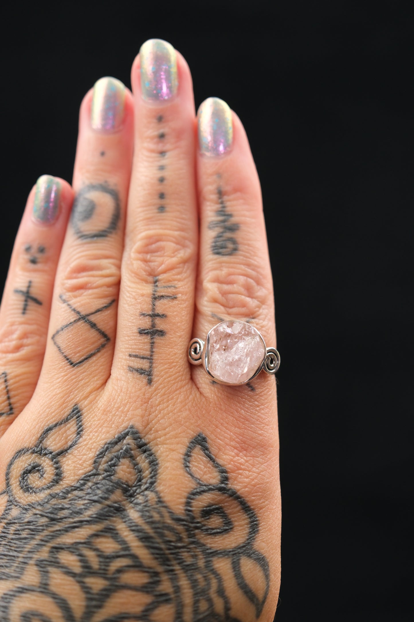 Morganite Sterling Silver Ring