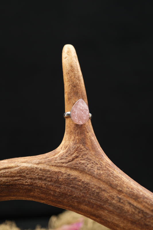 Rose Quartz Sterling Silver Ring