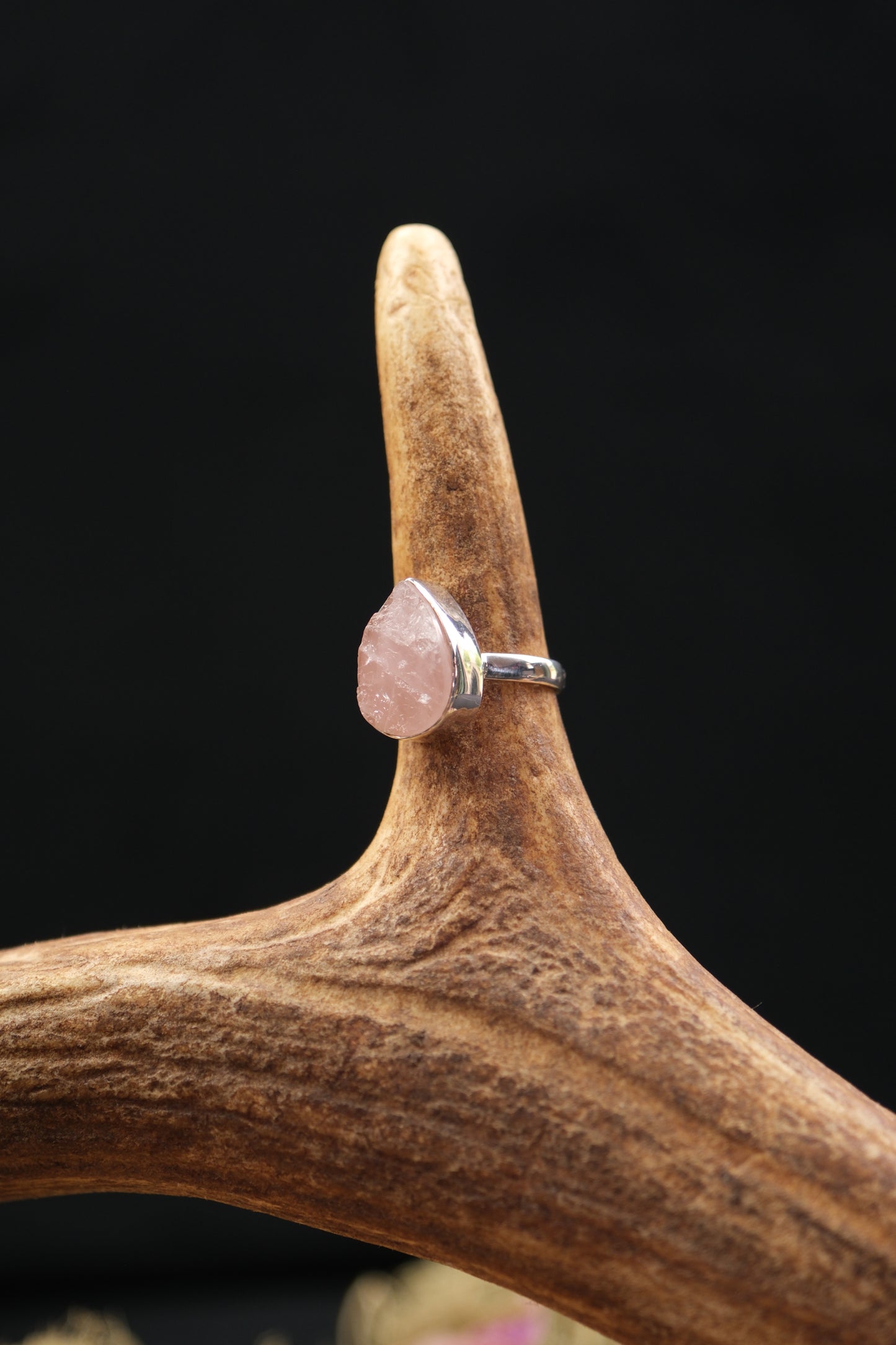 Rose Quartz Sterling Silver Ring