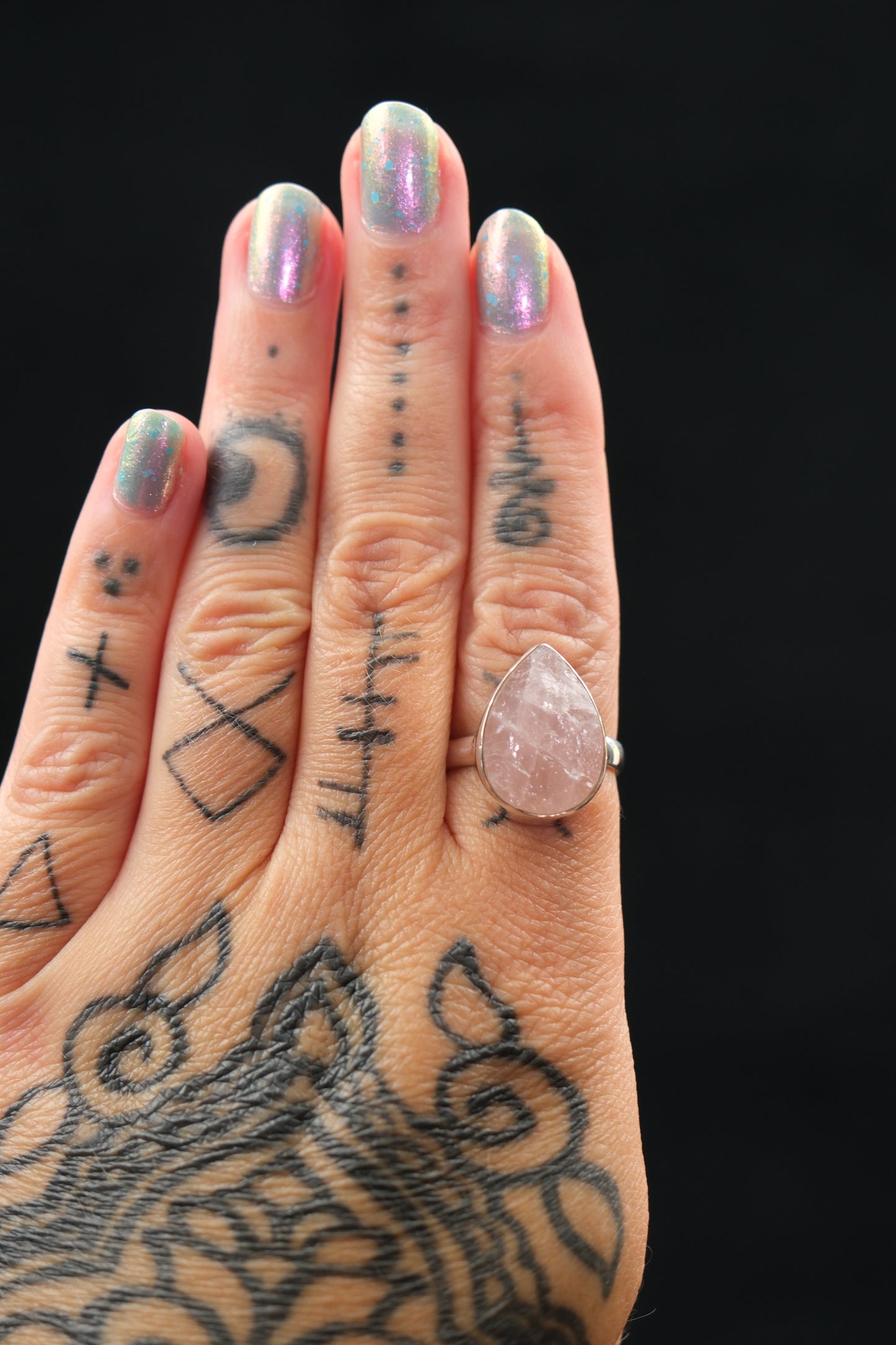 Rose Quartz Sterling Silver Ring