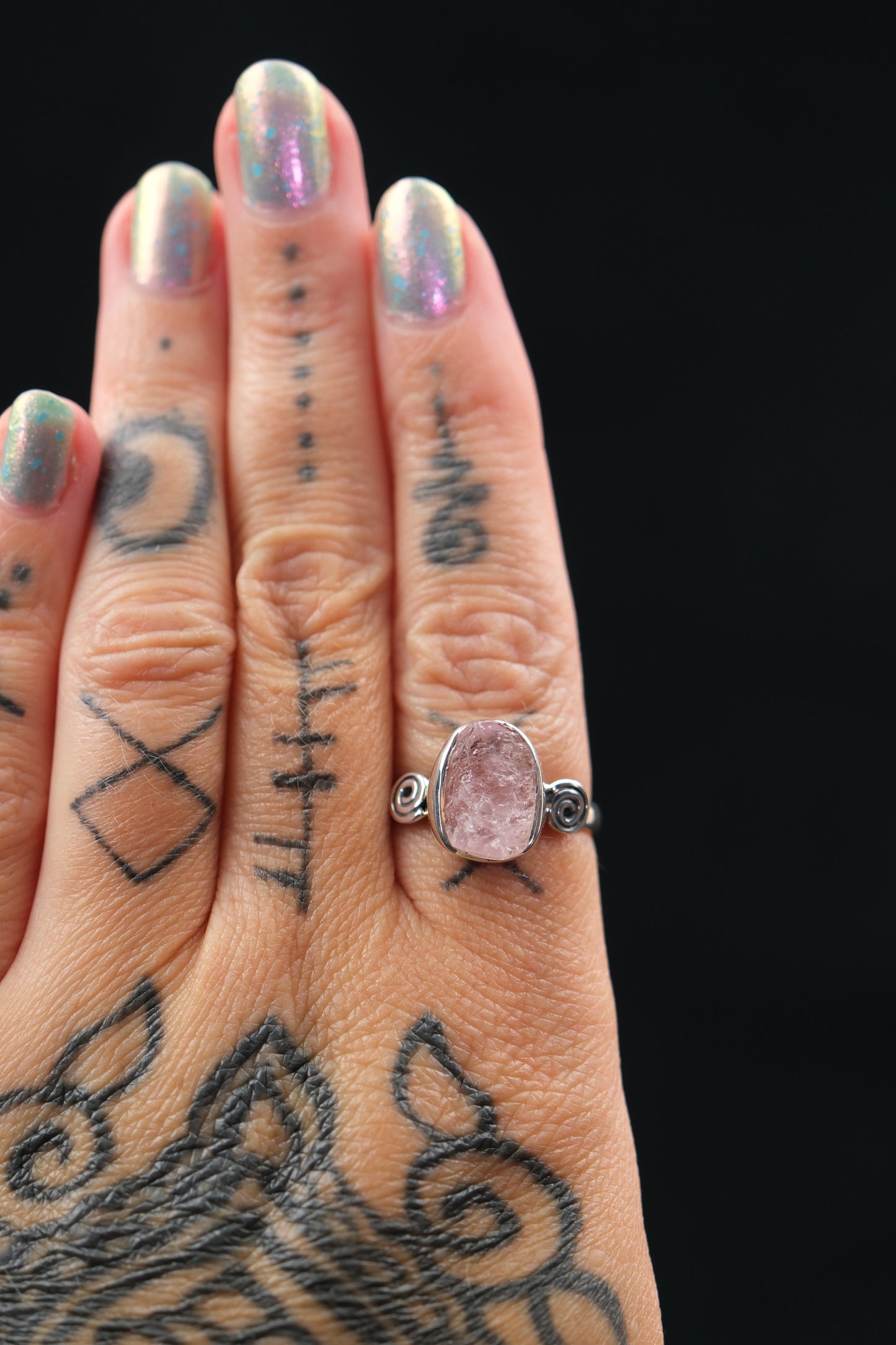 Morganite Sterling Silver Ring