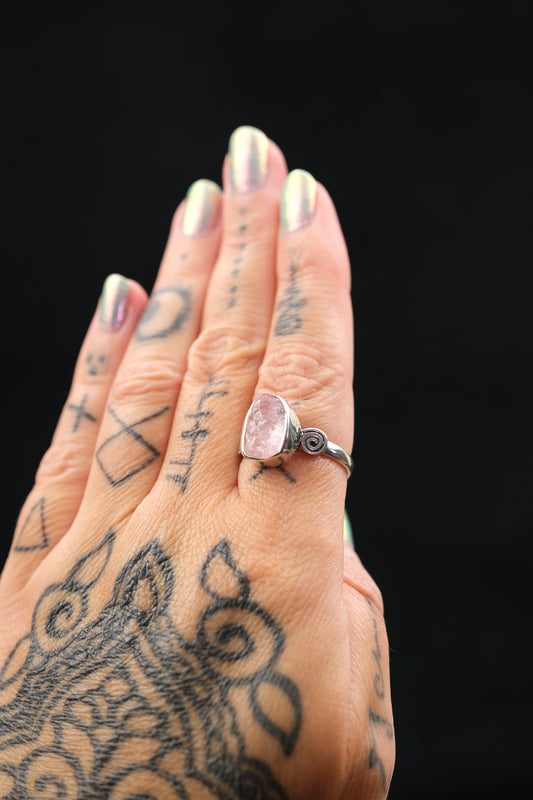 Morganite Sterling Silver Ring
