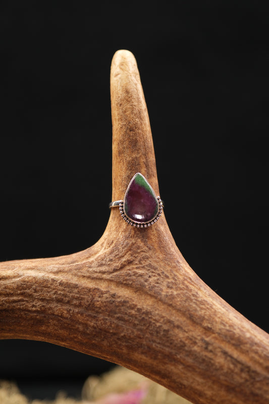 Ruby Zoisite Sterling Silver Ring