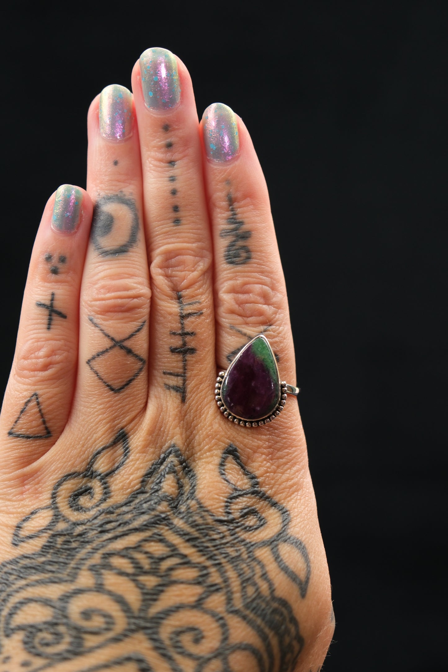 Ruby Zoisite Sterling Silver Ring
