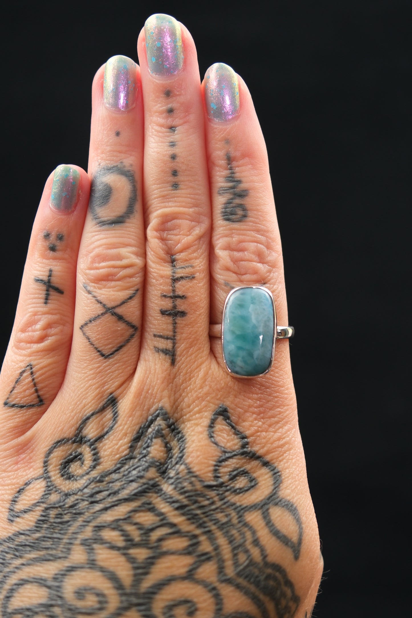 Larimar Sterling Silver Ring