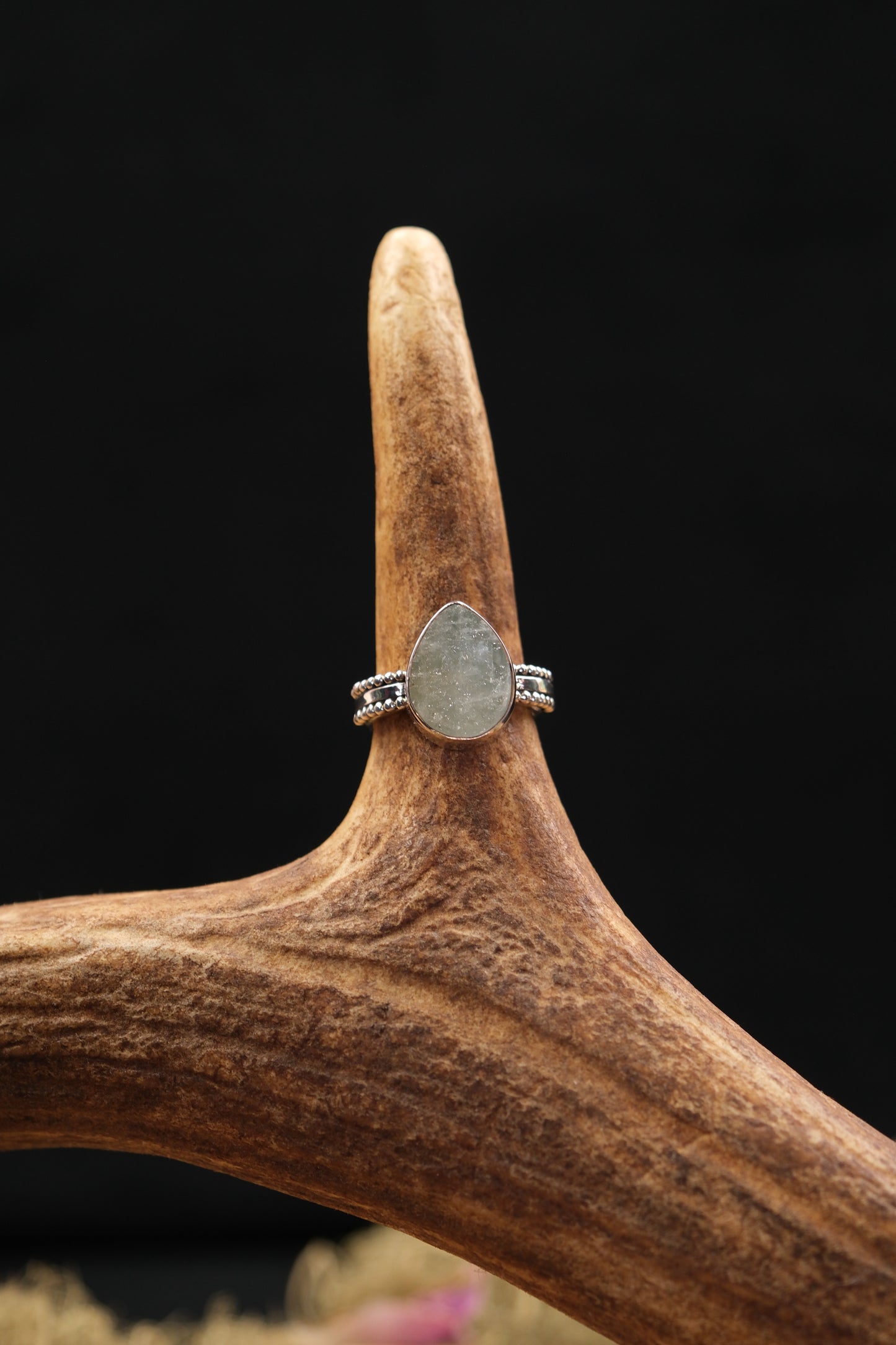 Raw Aquamarine Sterling Silver Ring