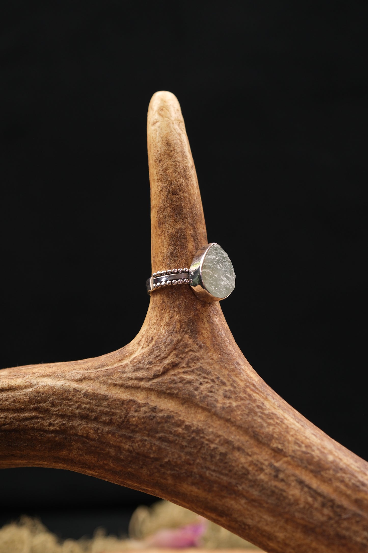 Raw Aquamarine Sterling Silver Ring