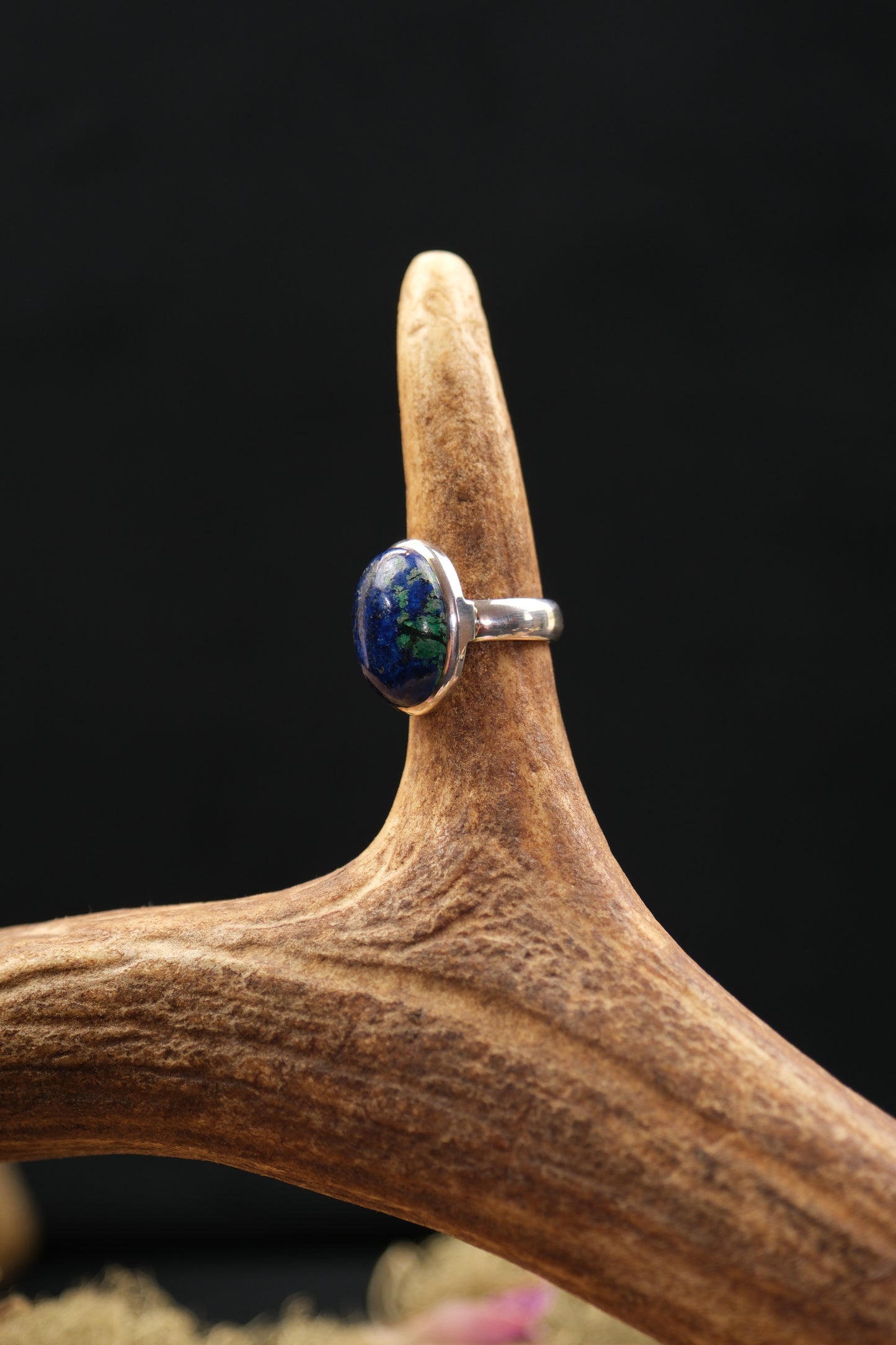 Azurite Malachite Sterling Silver Ring