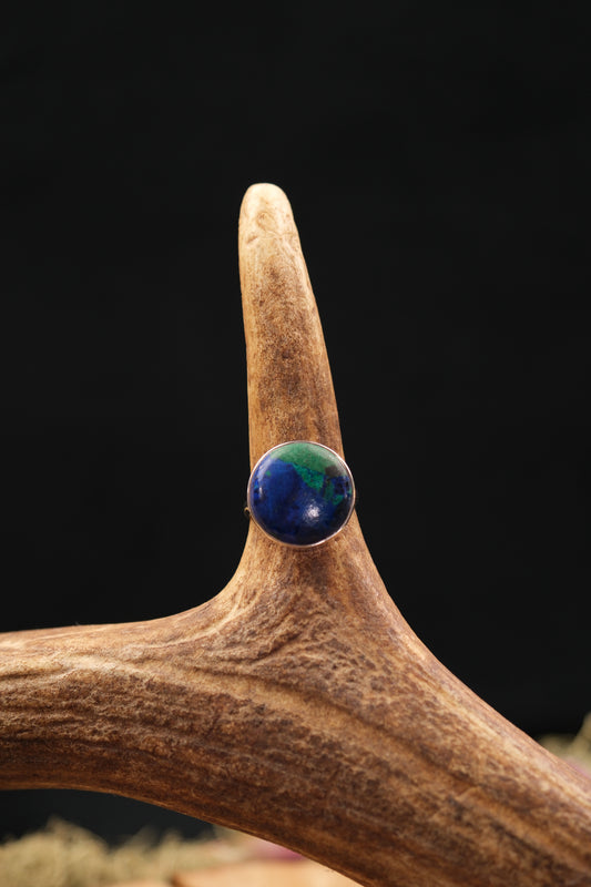 Azurite Malachite Sterling Silver Ring