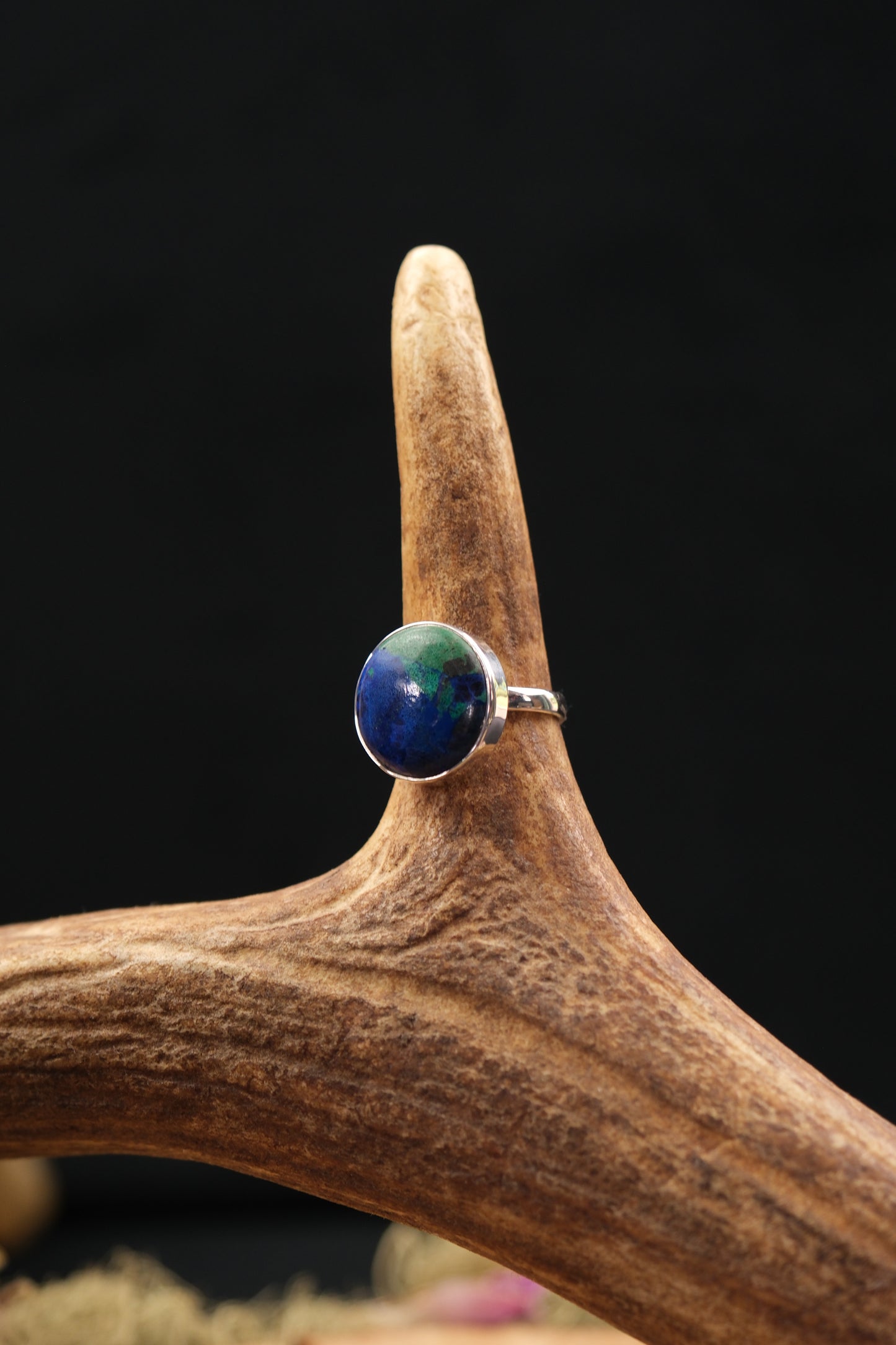Azurite Malachite Sterling Silver Ring