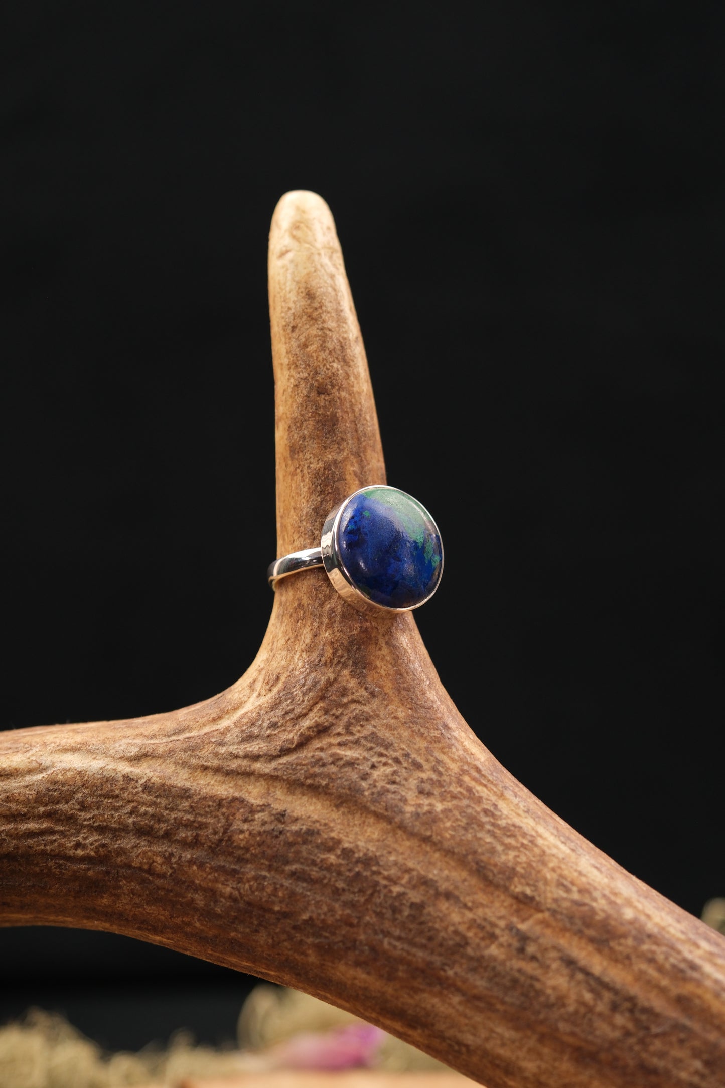Azurite Malachite Sterling Silver Ring