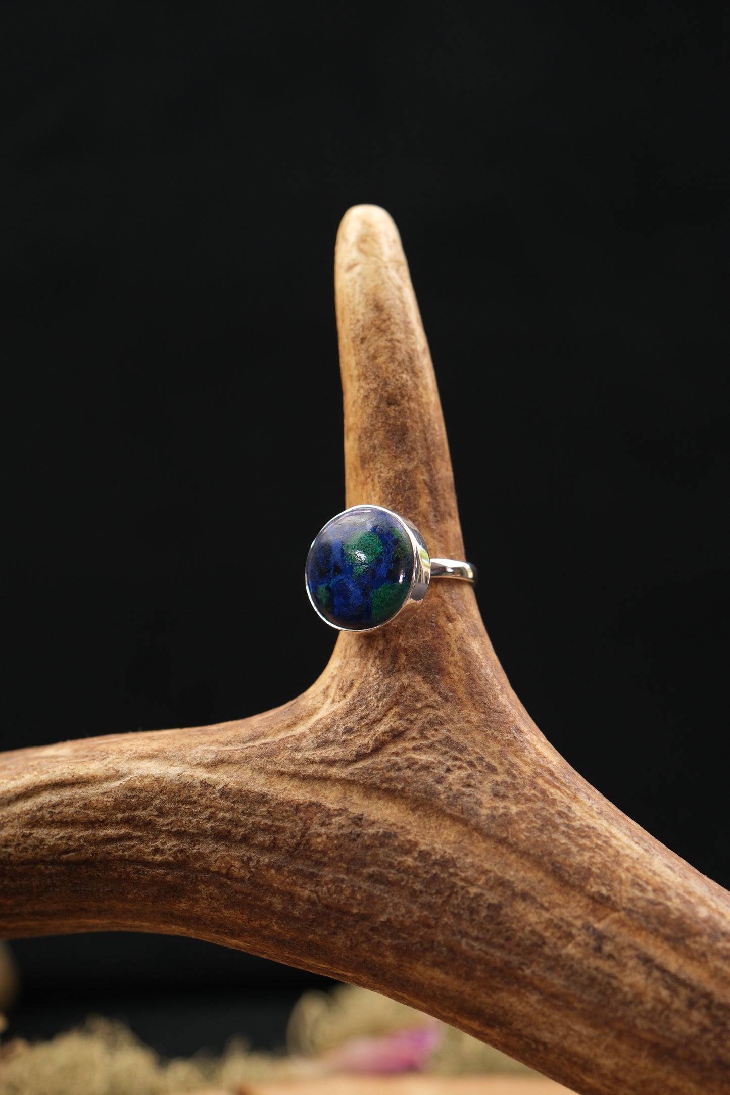 Azurite Malachite Sterling Silver Ring