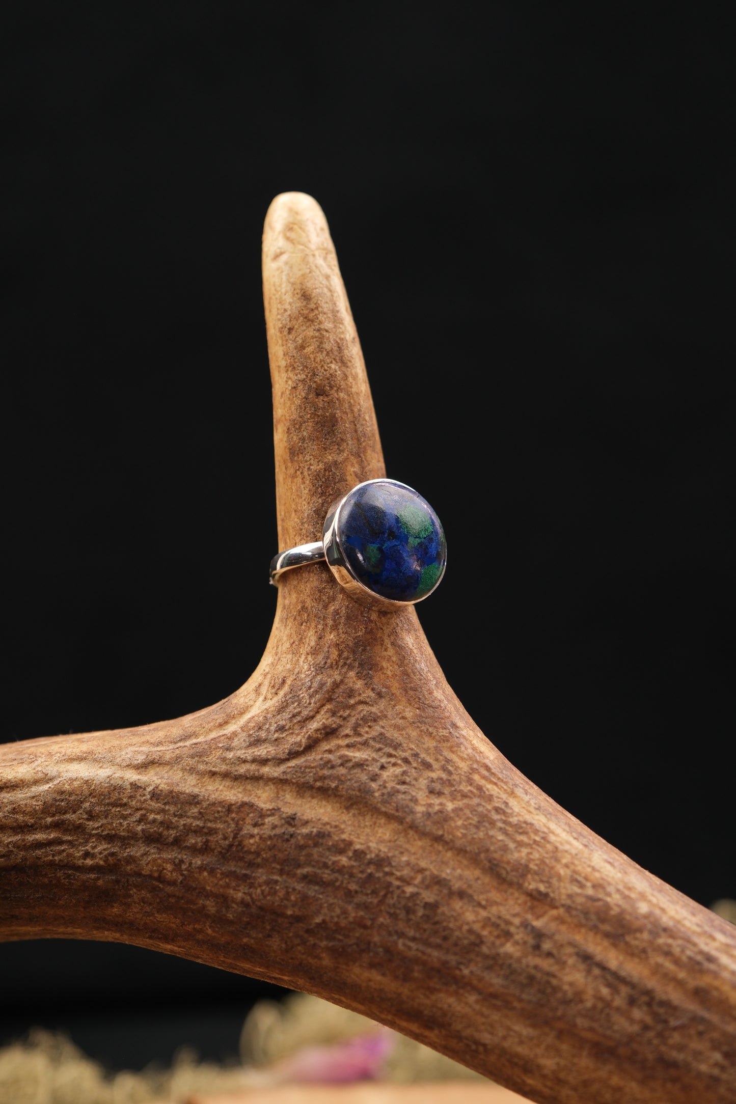 Azurite Malachite Sterling Silver Ring