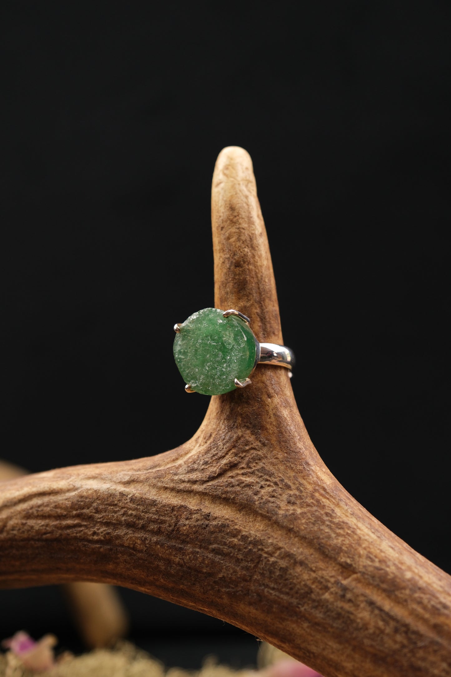 Green Aventurine Statement Ring