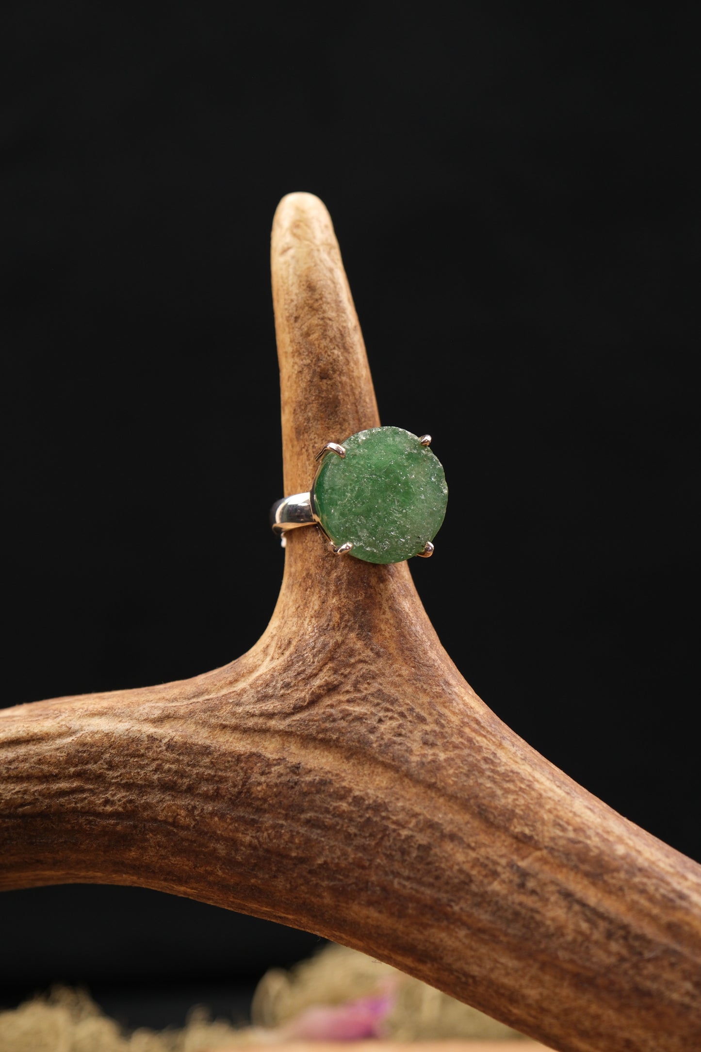 Green Aventurine Statement Ring