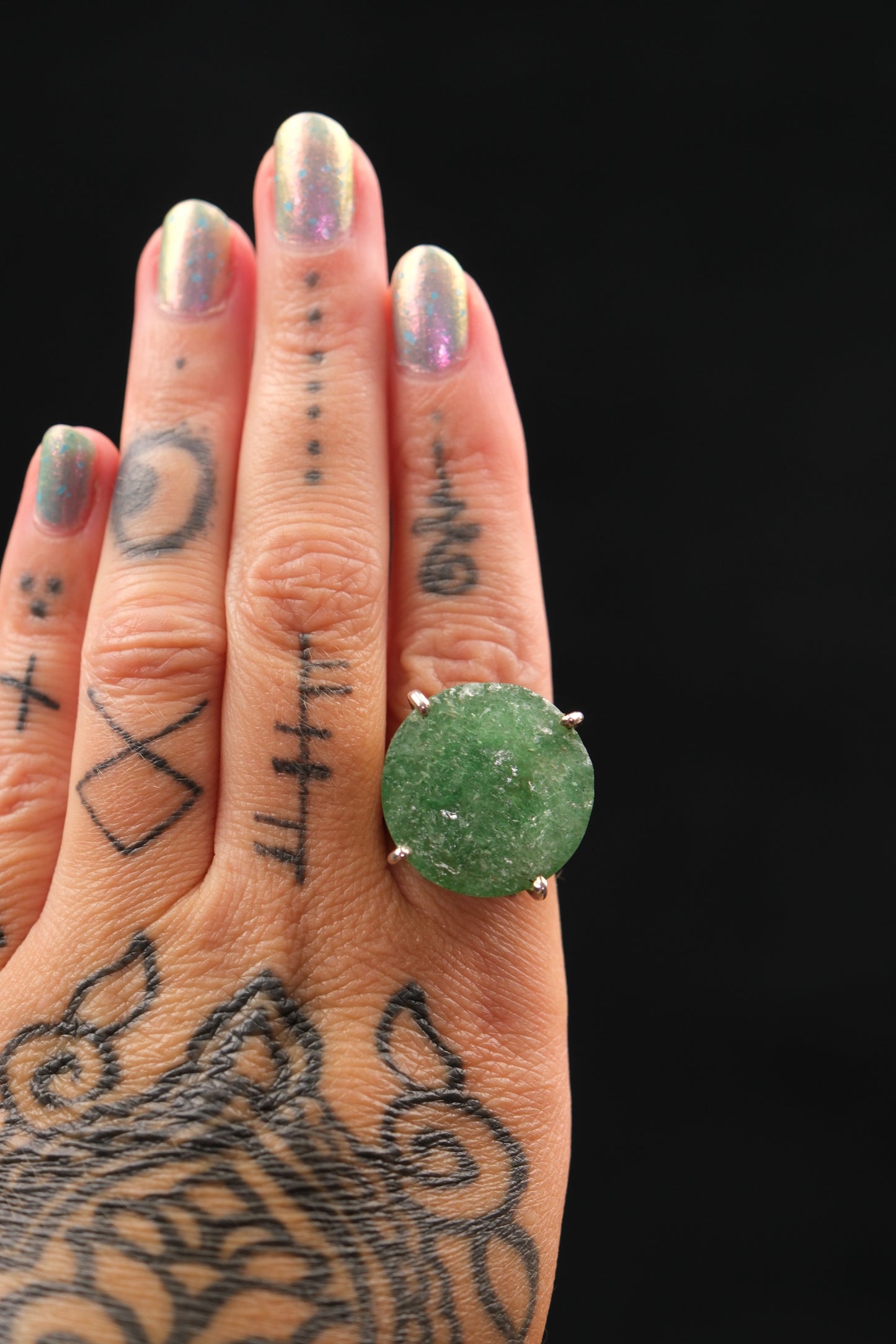 Green Aventurine Statement Ring