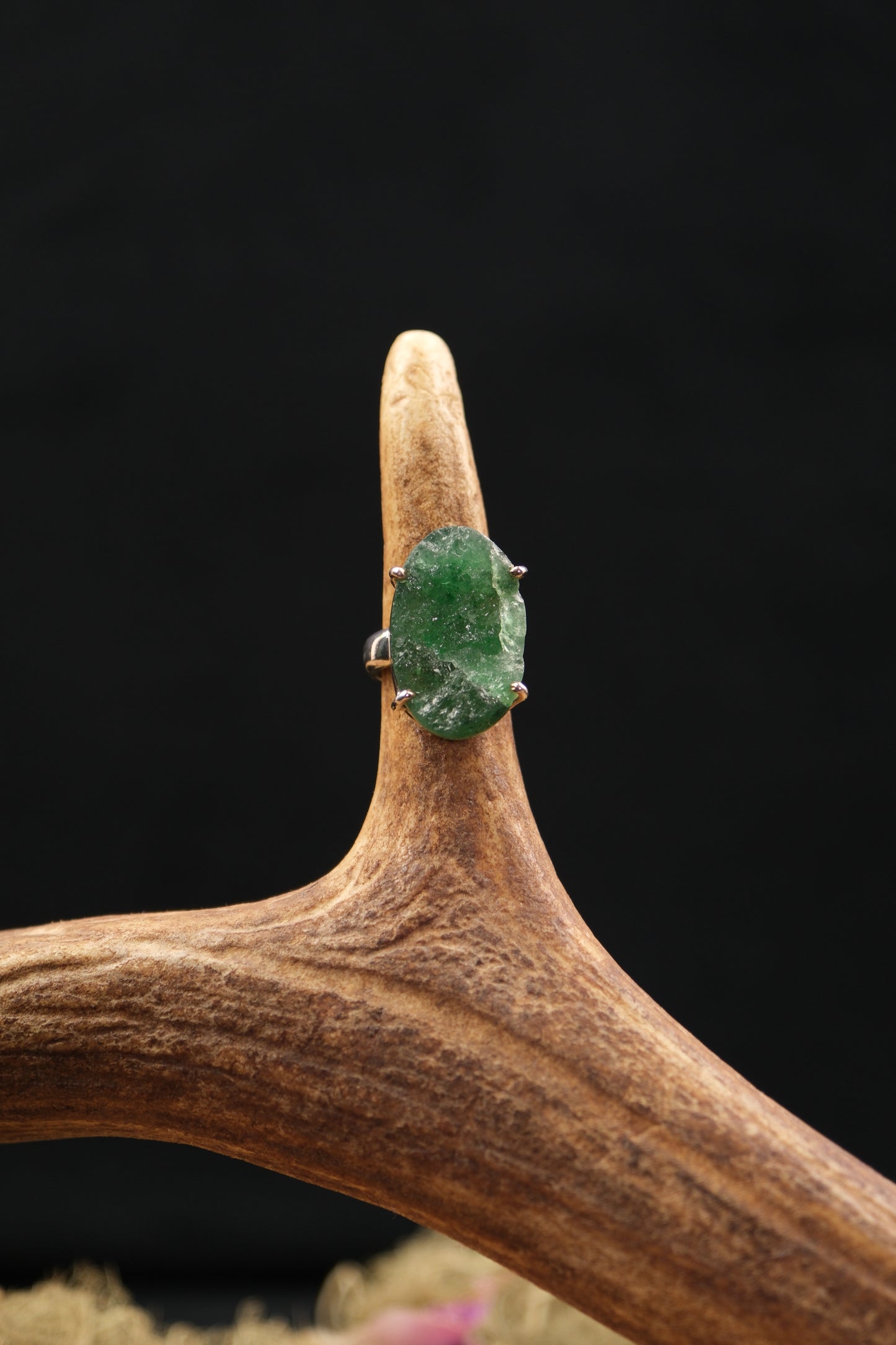 Green Aventurine Statement Ring
