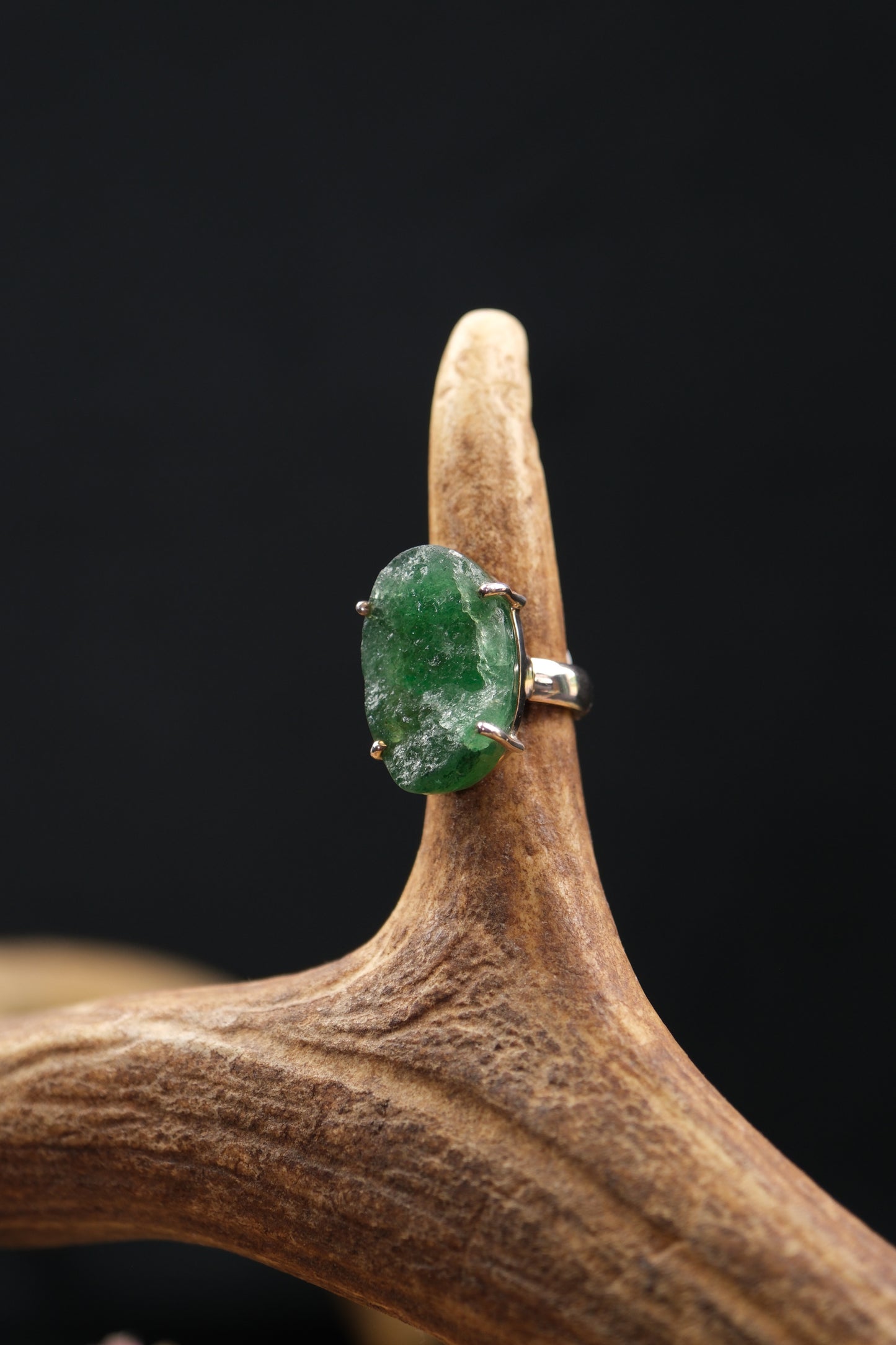 Green Aventurine Statement Ring