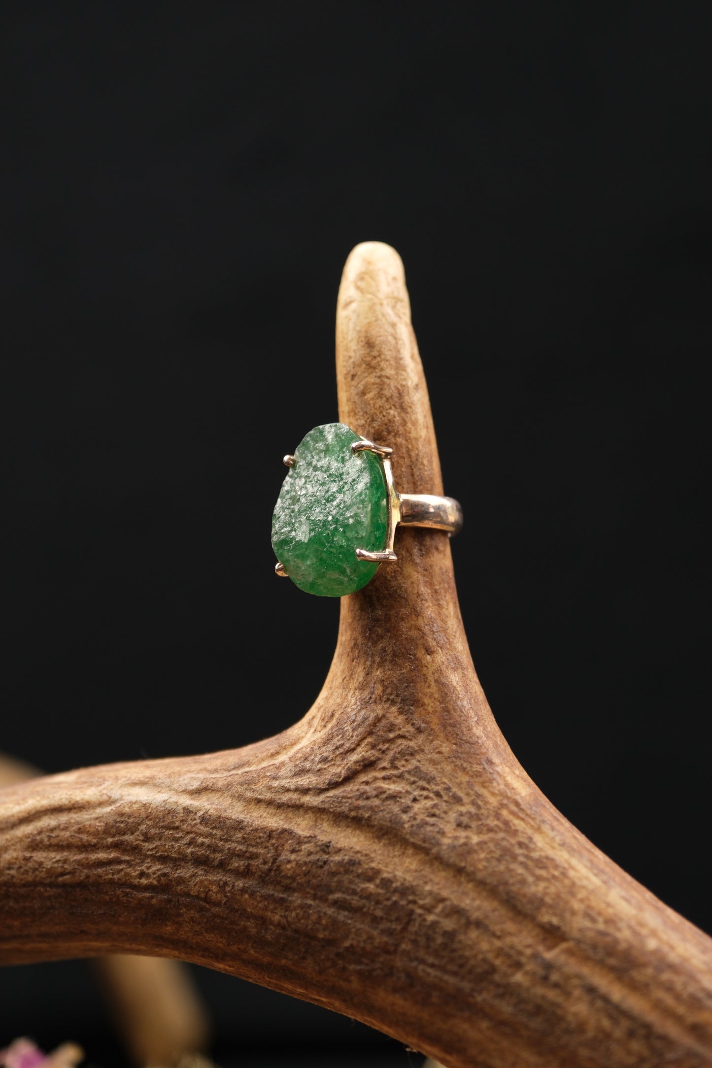 Green Aventurine Raw Ring
