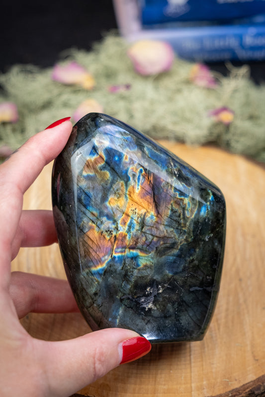Sunset Labradorite Freeform, Flashy Labradorite Gemstone, Polished Crystal, Transformation Stone, Spiritual Protection, Chakra Healing