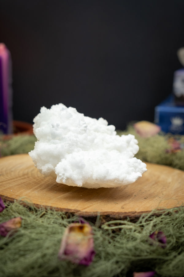 White Aragonite Cluster Crystal, Healing Stone for Calm, Peace, Grounding and Spiritual Growth