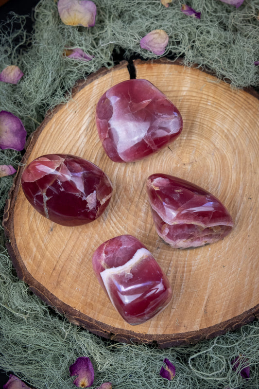 Gemmy Rhodochrosite Pebbles High Grade Crystal Stones for Healing Love Energy and Emotional Balance