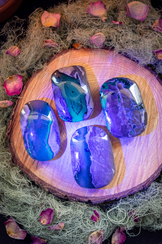 Volcano Agate Palm Stone, Fire Agate Crystal, Grounding Stone, Protection Gem for Meditation and Energy Healing
