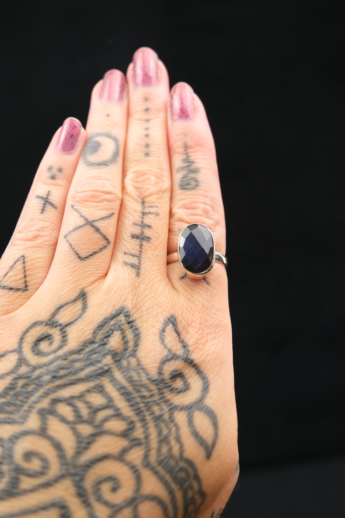 Faceted Labradorite Sterling Silver Ring