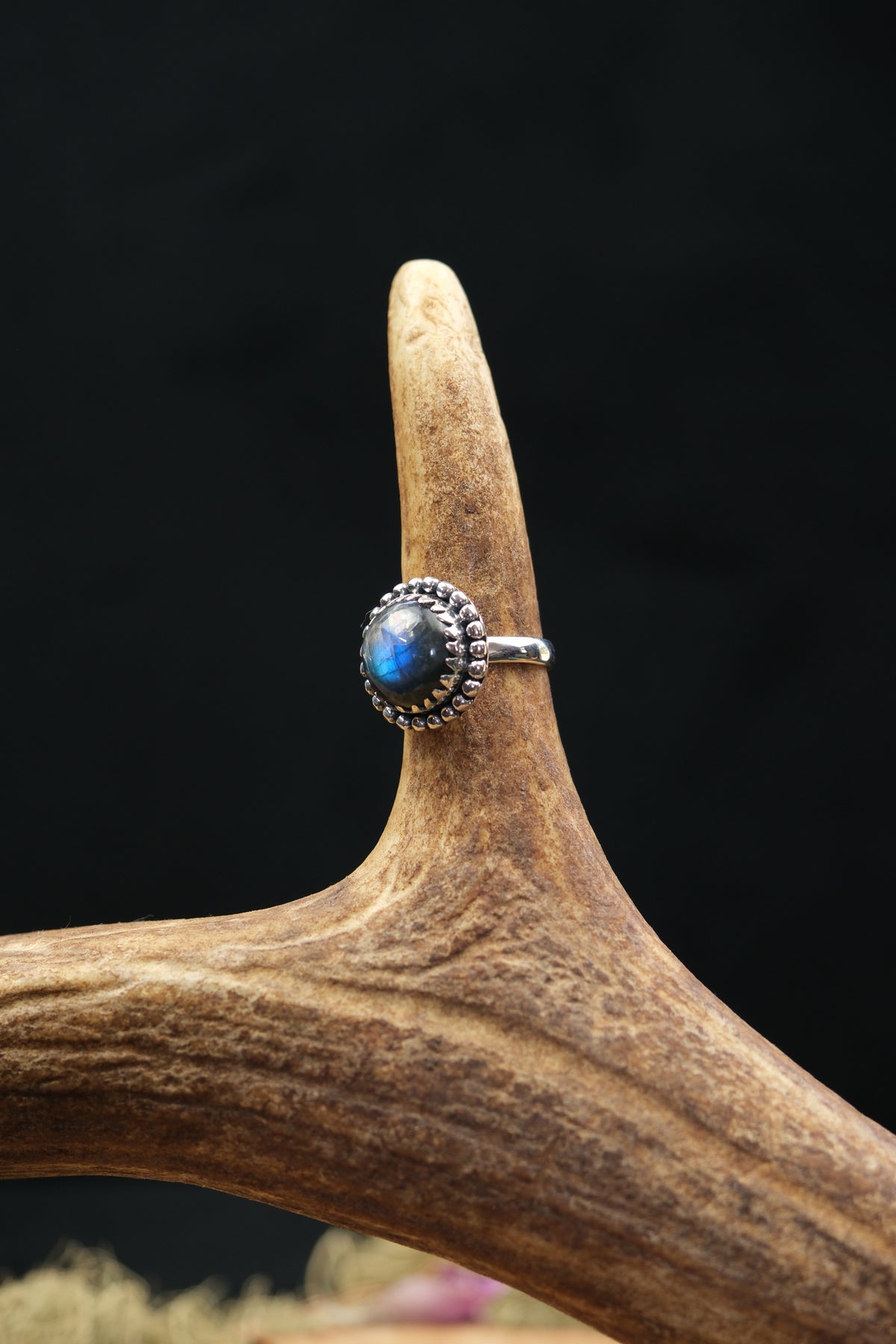 Rainbow Flash Labradorite Sterling Silver Ring