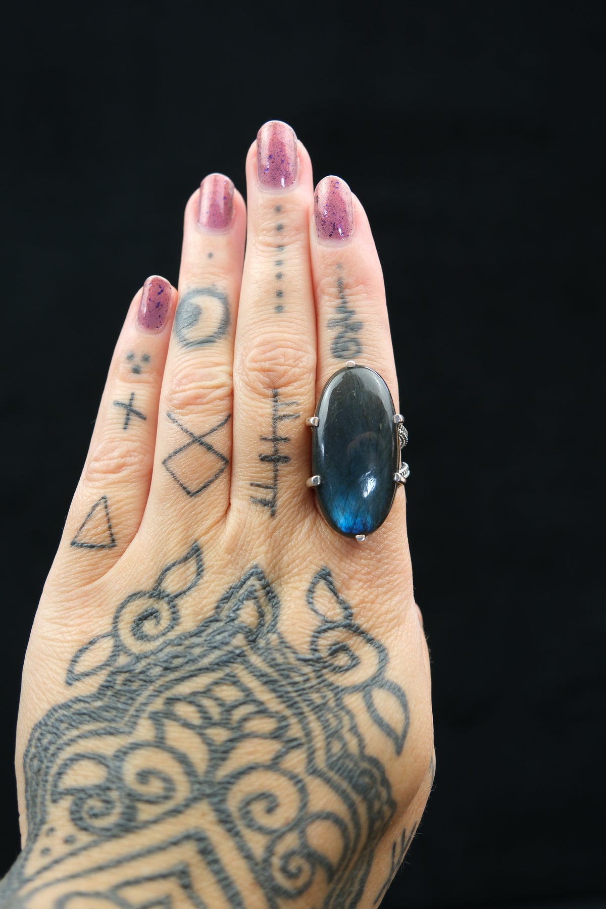 Labradorite Statement Sterling Silver Ring