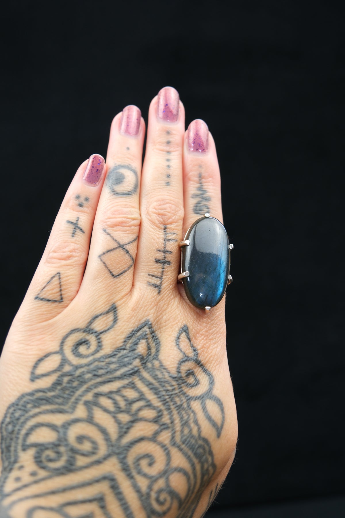 Labradorite Statement Sterling Silver Ring